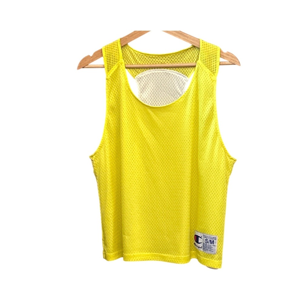 90s Champion Reversible Mesh Tank Top Neon Sporty Streetwear Retro Neon Summer